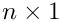 $n \times 1$